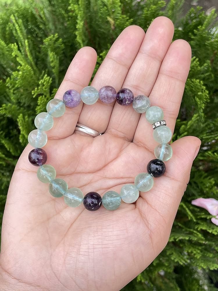 Natural Fluorite Beaded Bracelet