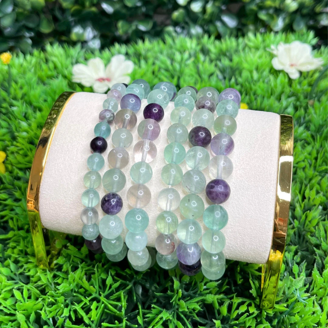 Natural Fluorite Beaded Bracelet
