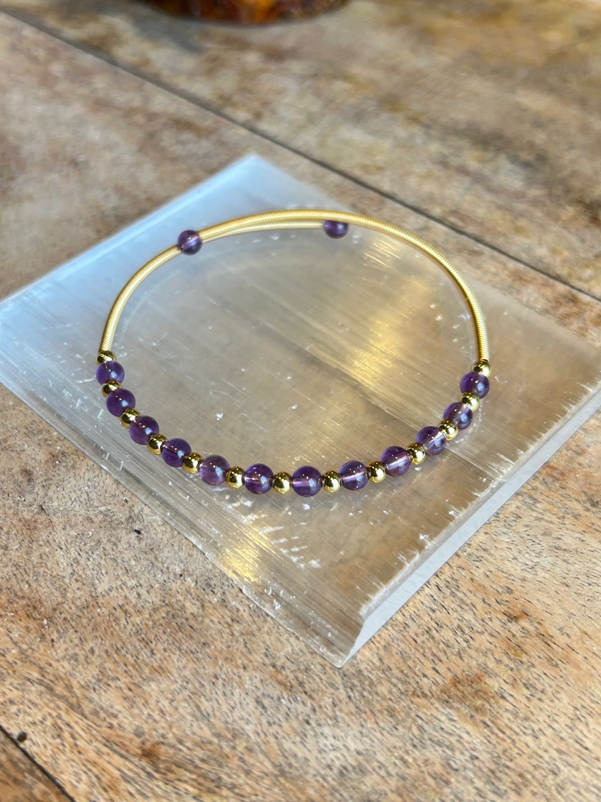 Copper Gemstone Bracelet - Amethyst - Image 2